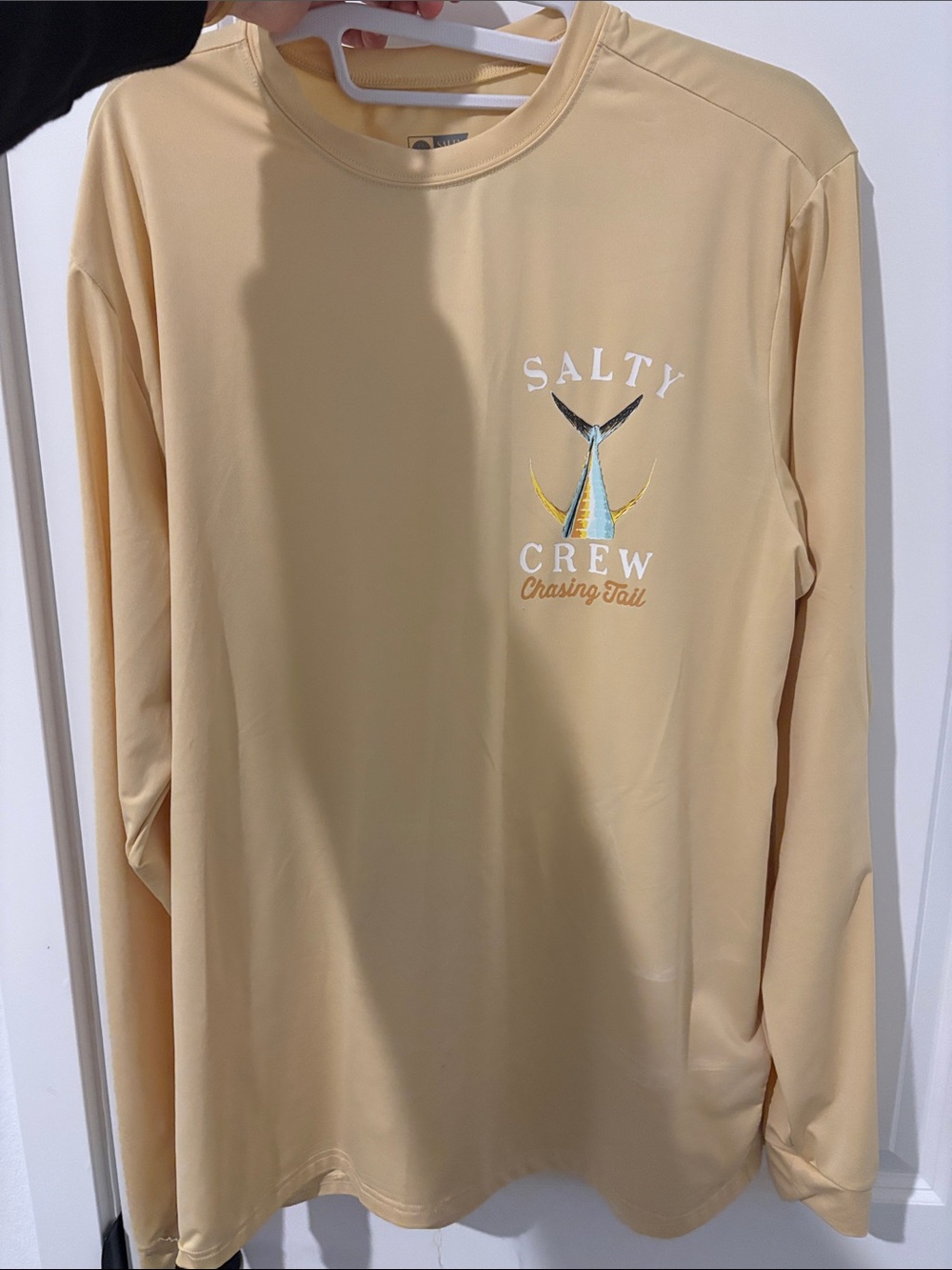 Salty Crew Men’s Long Sleeve Shirt — Pale Yellow